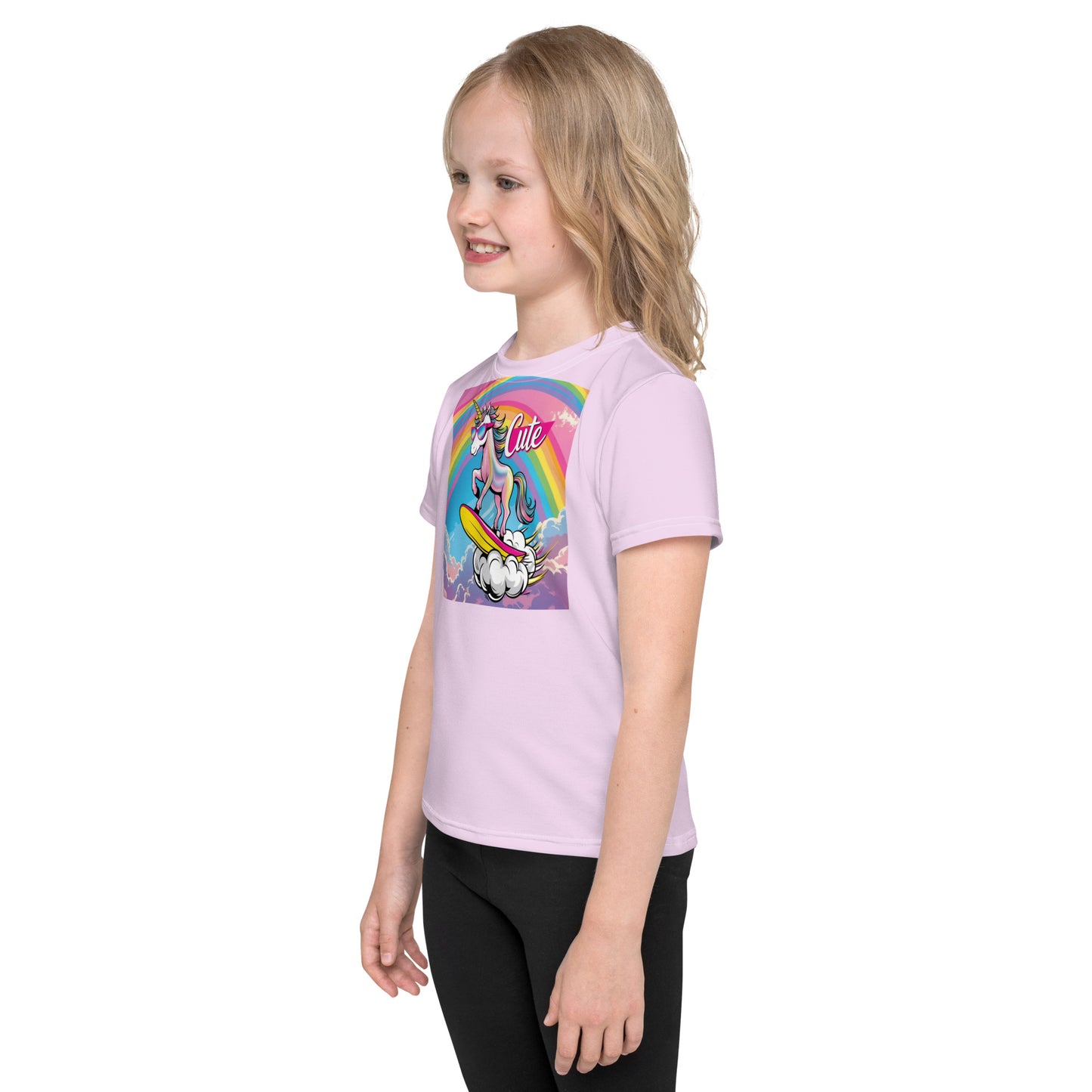 Unicorn Cute Kids crew neck t-shirt