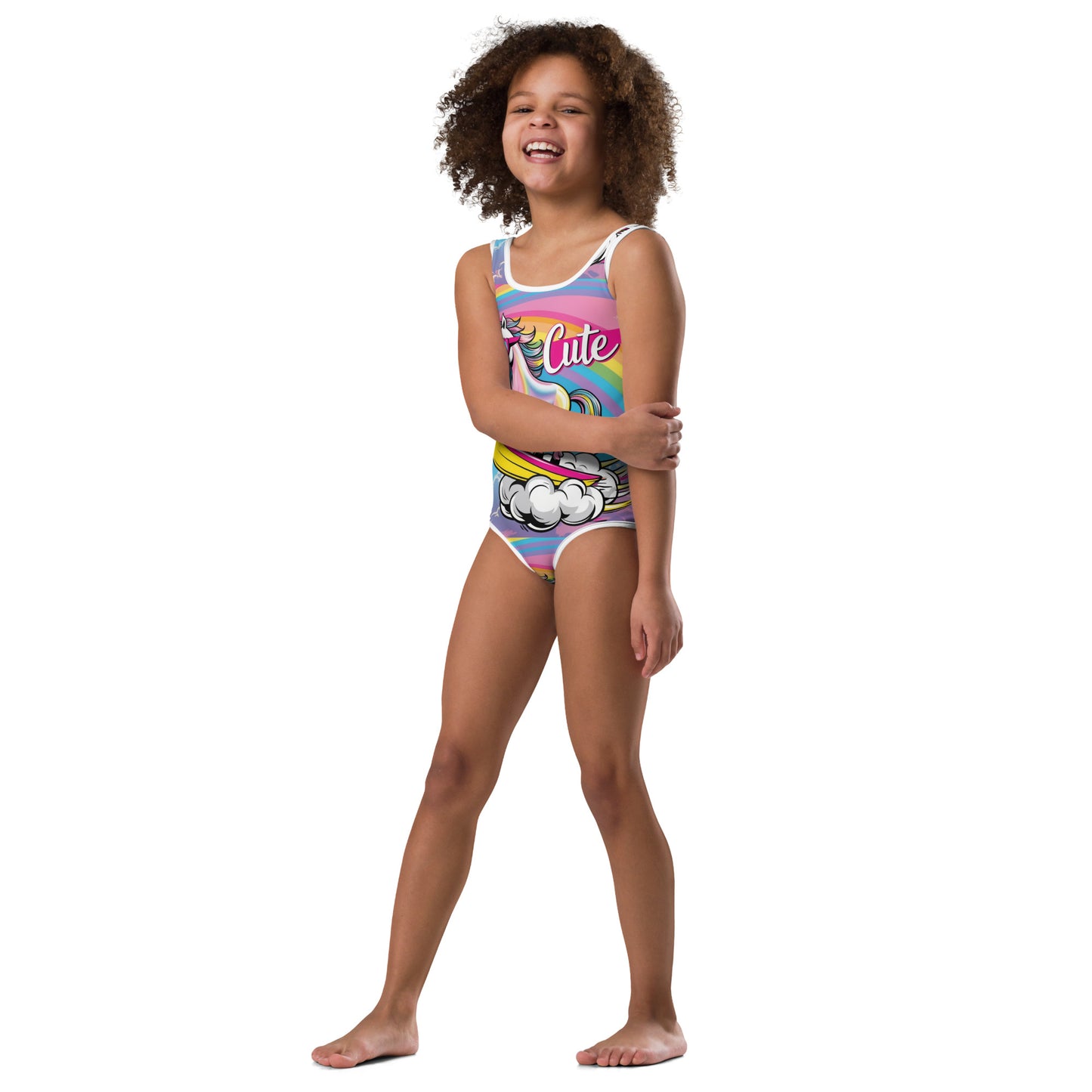 Unicorn cute All-Over Print Kids Swimsuit