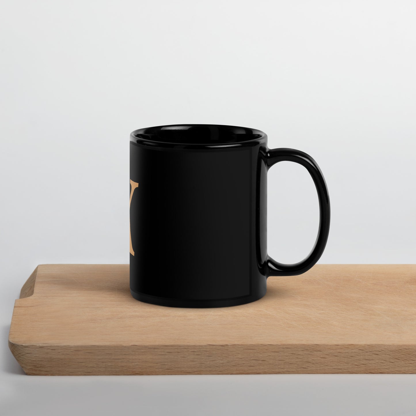 X Gold Black Glossy Mug