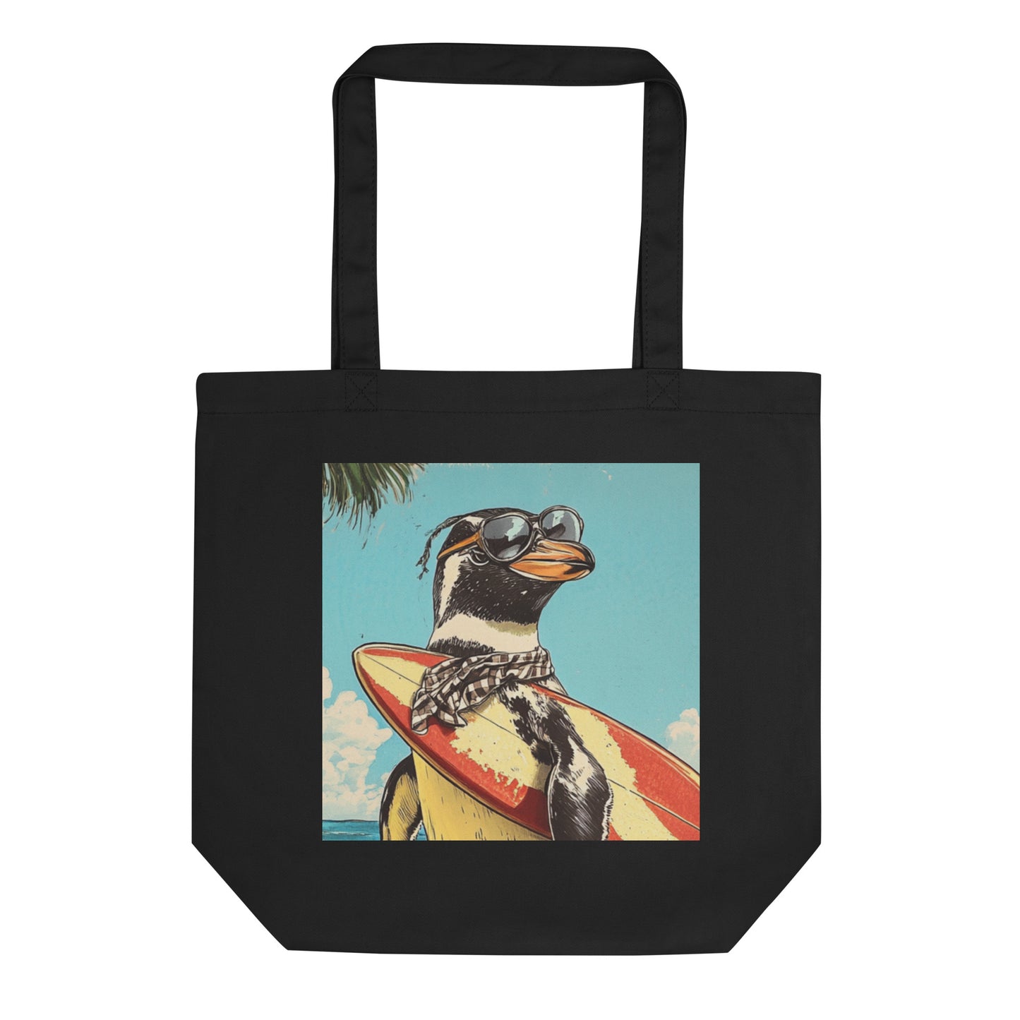 Surfer penguin Eco Tote Bag