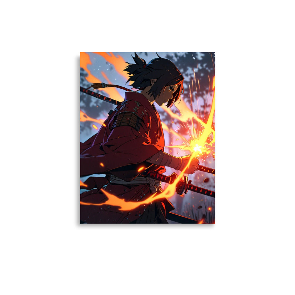 Fire samurai Poster