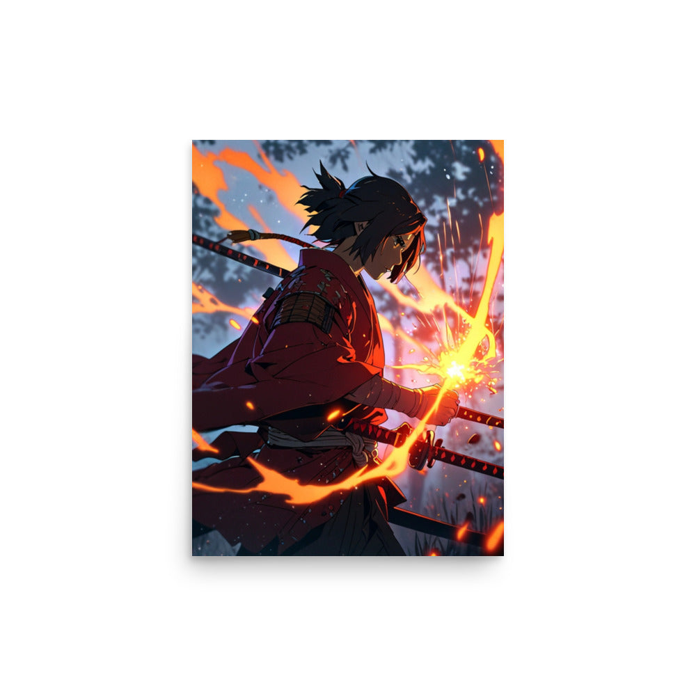 Fire samurai Poster