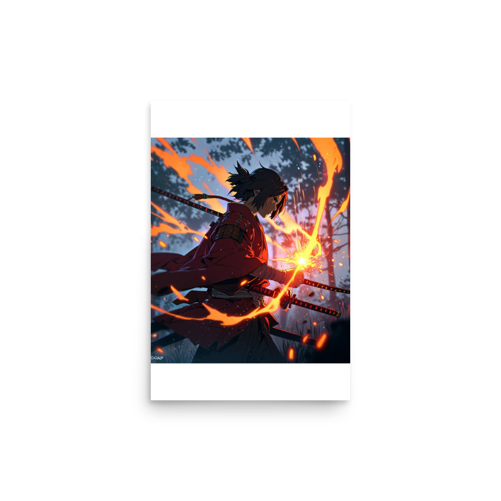 Fire samurai Poster