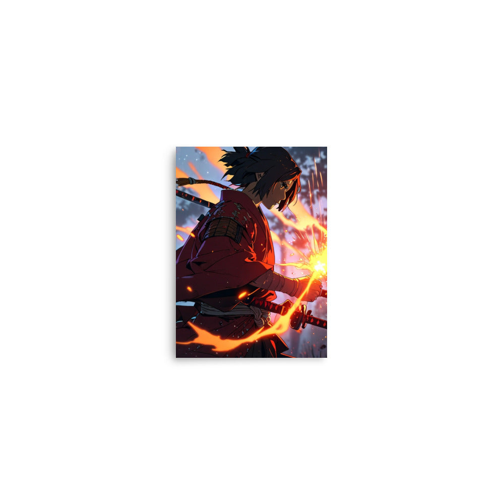 Fire samurai Poster
