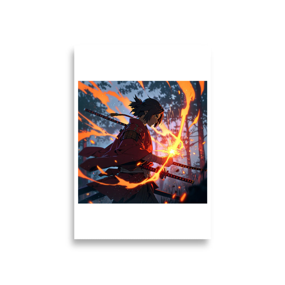 Fire samurai Poster