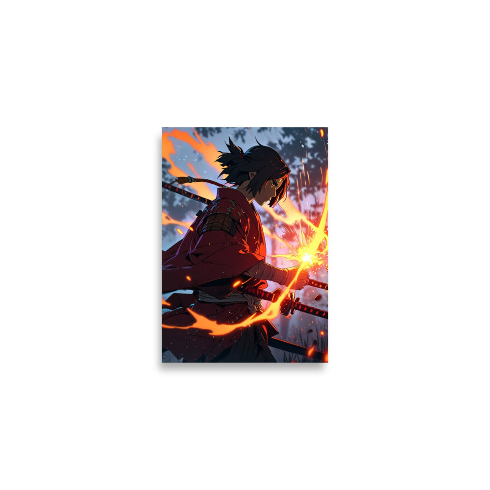 Fire samurai Poster
