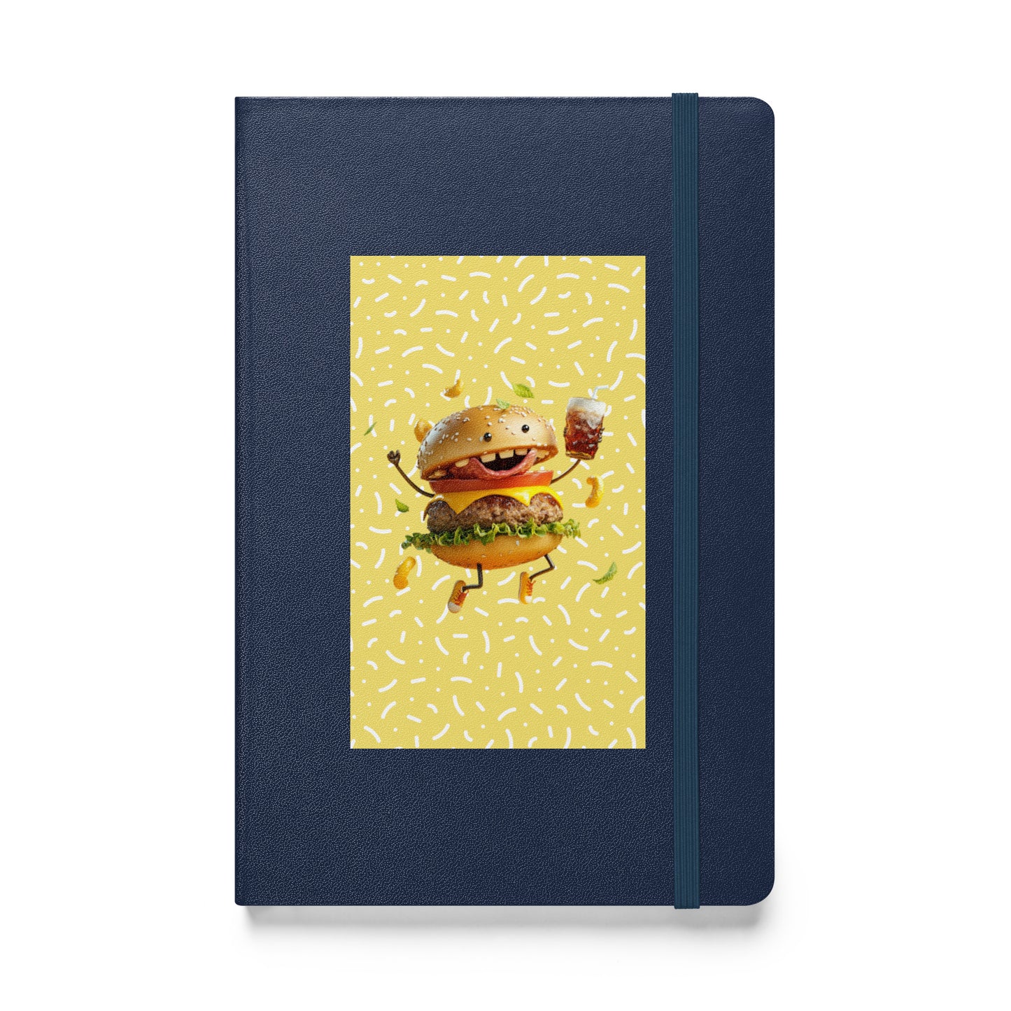 Delicious burger Hardcover bound notebook