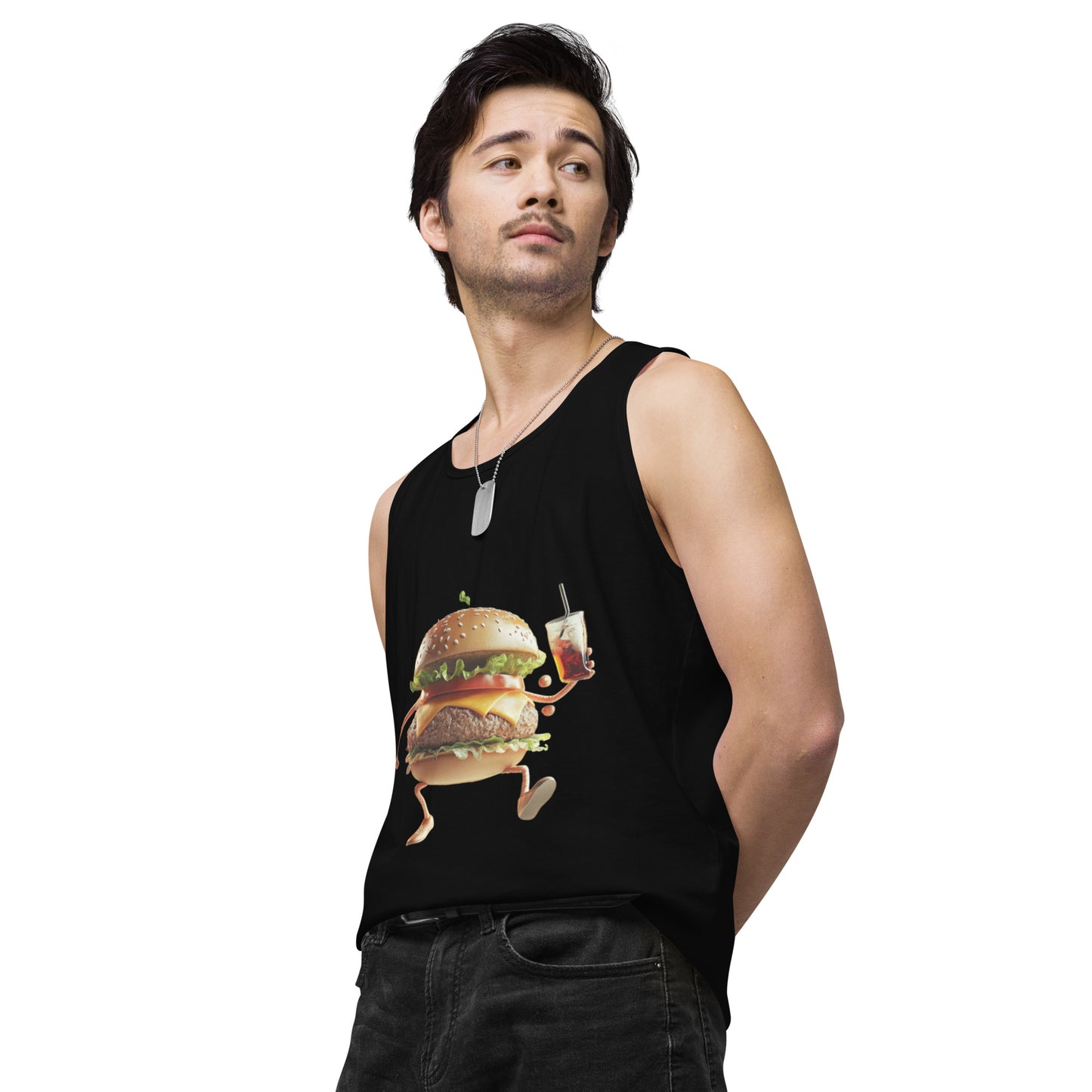 Burger Men’s premium tank top