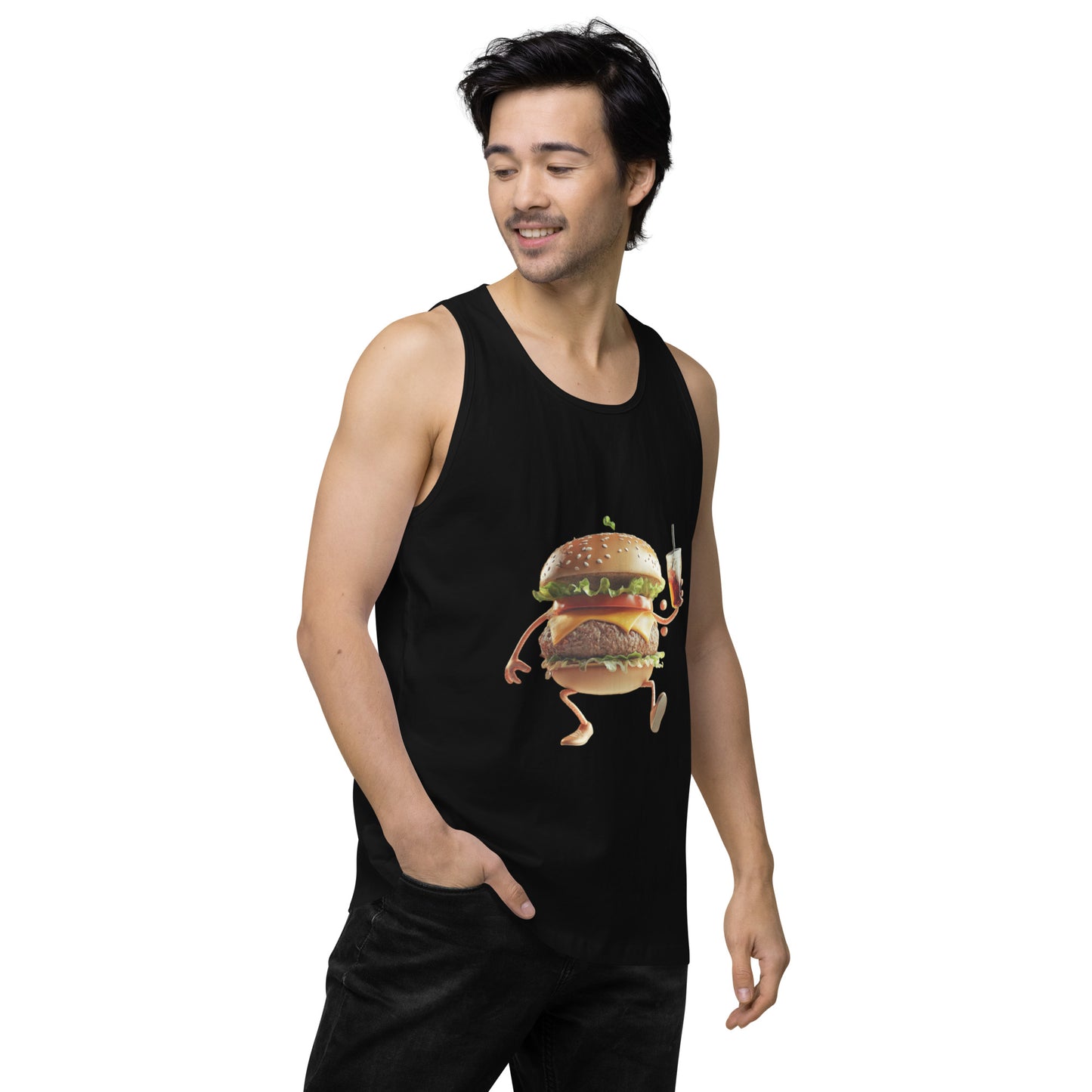 Burger Men’s premium tank top