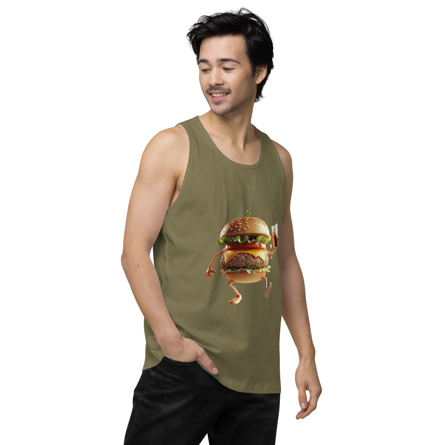Burger Men’s premium tank top