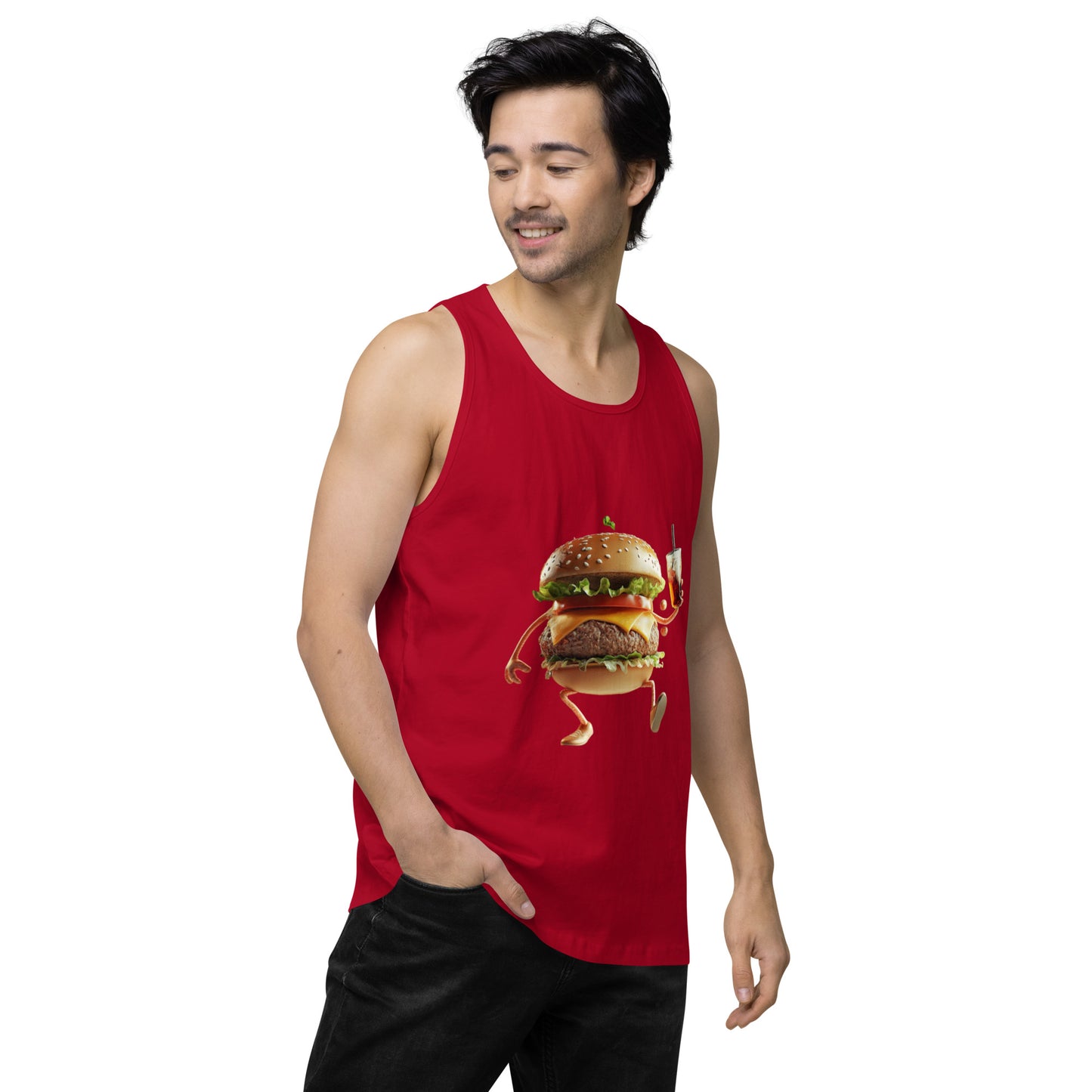Burger Men’s premium tank top