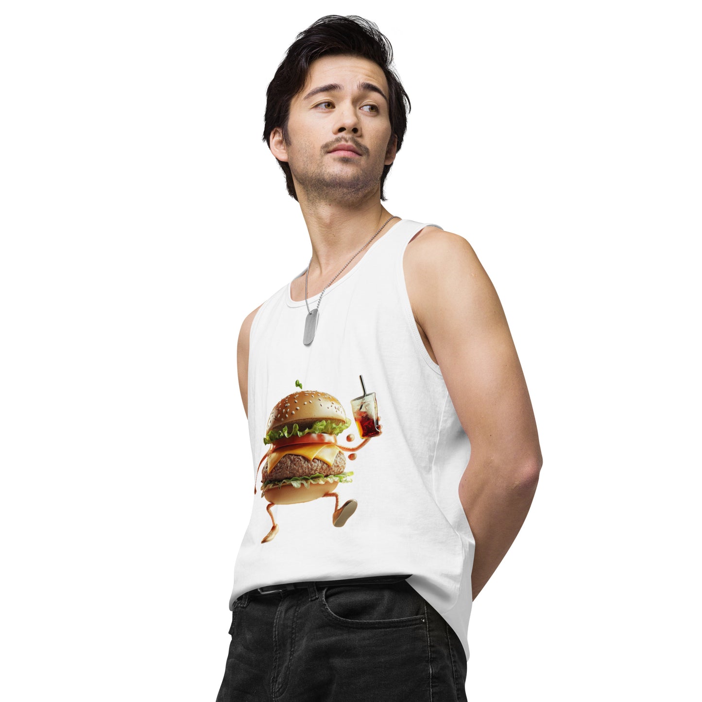 Burger Men’s premium tank top