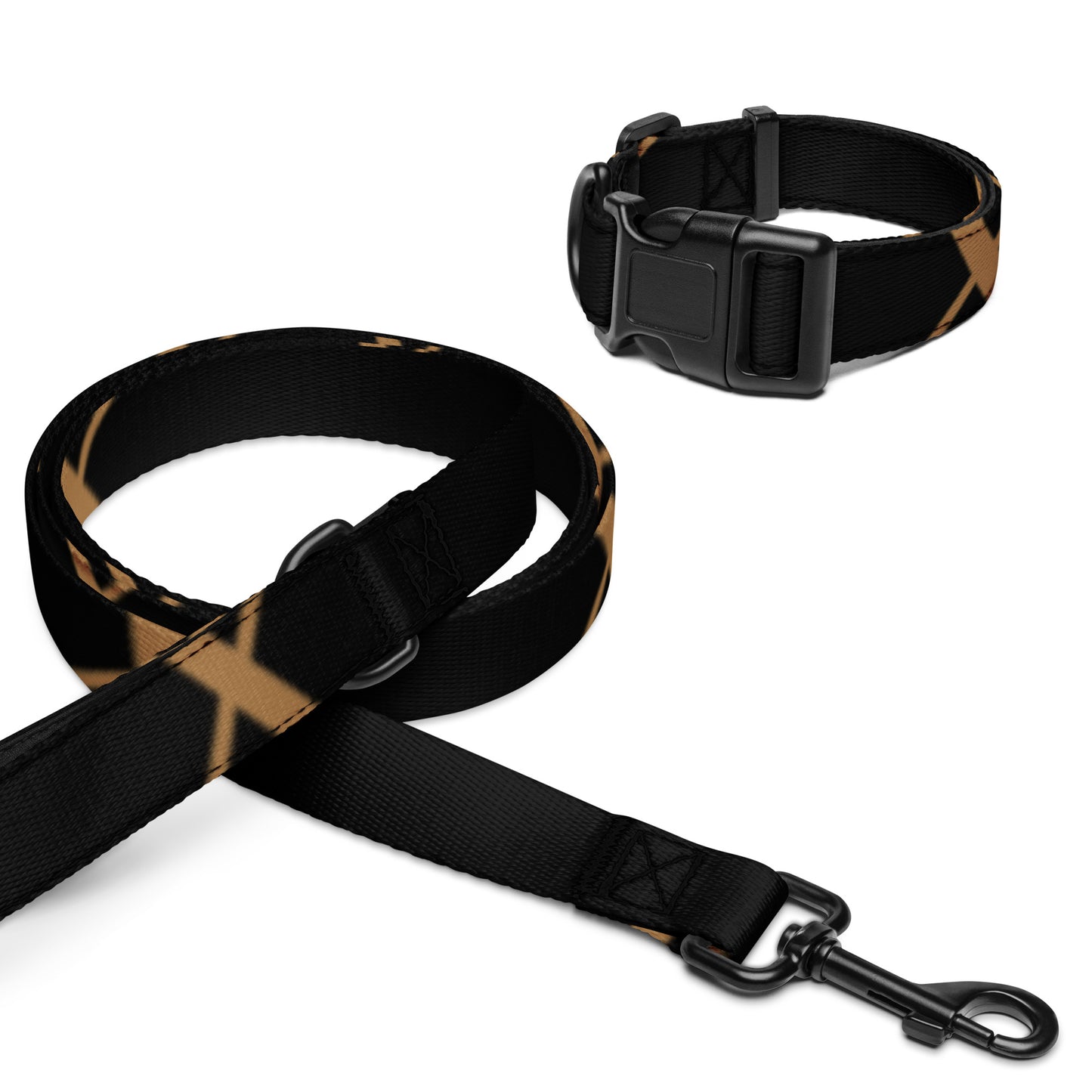 X Gold Pet collar & leash
