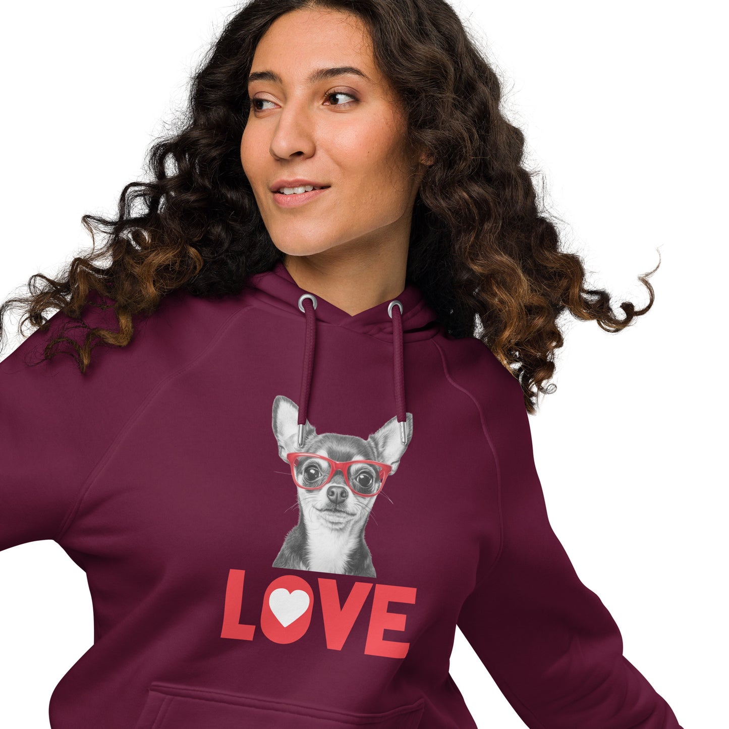 Chihuahua lover Unisex eco raglan hoodie