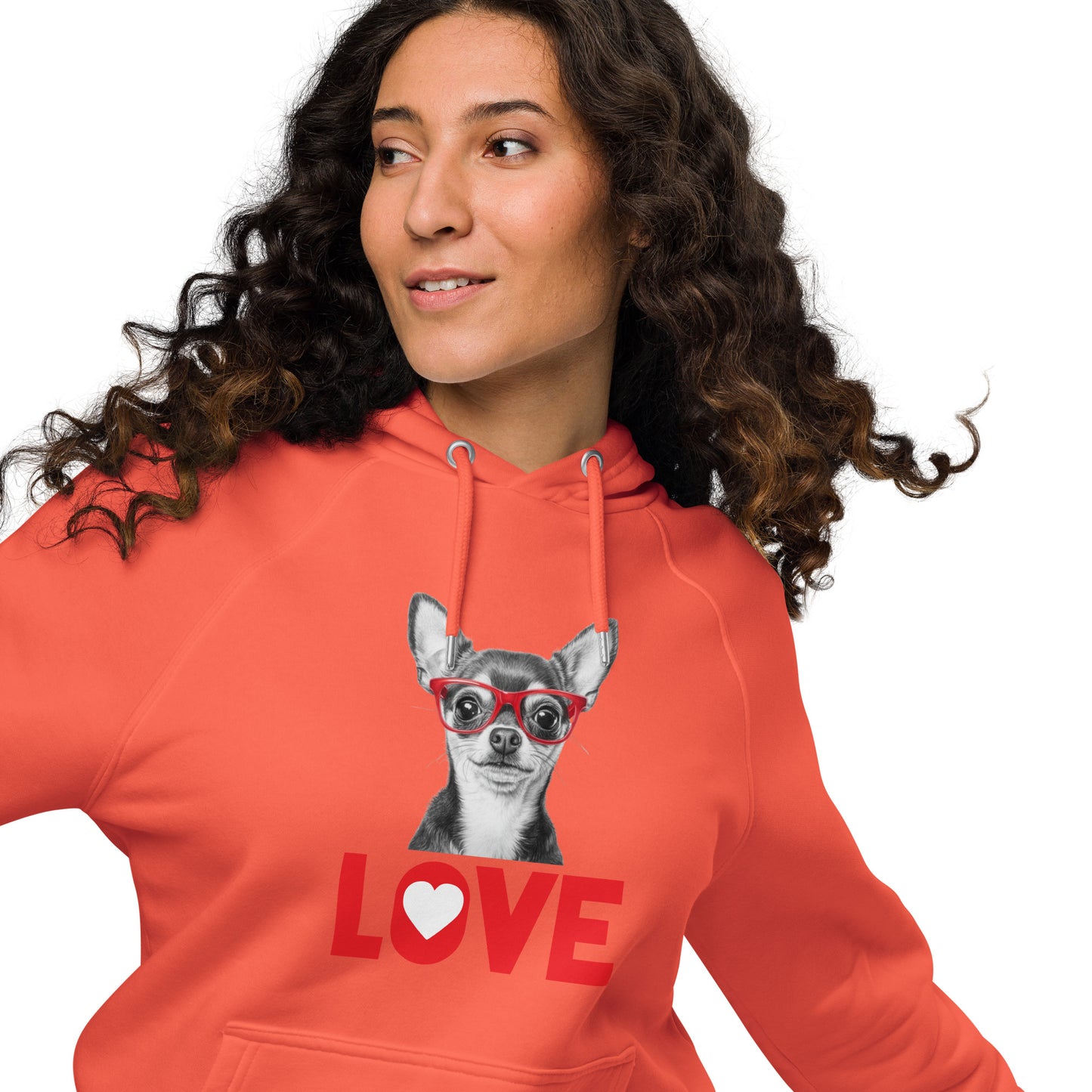 Chihuahua lover Unisex eco raglan hoodie