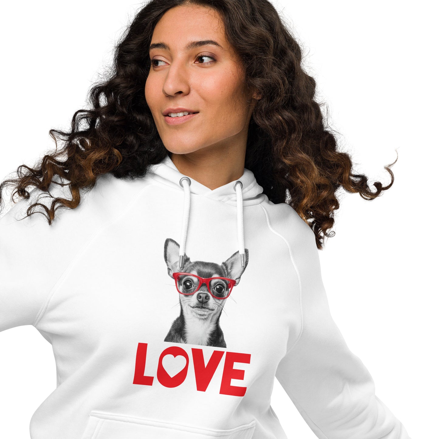 Chihuahua lover Unisex eco raglan hoodie