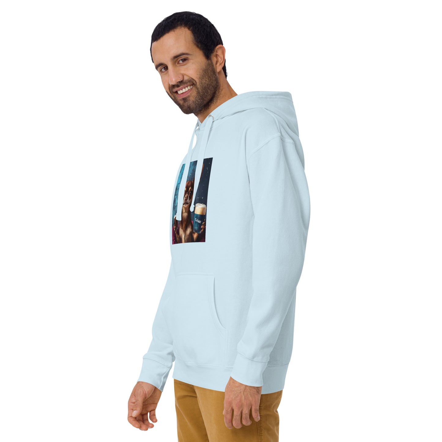 Chuhuahua drinking beer Unisex Hoodie