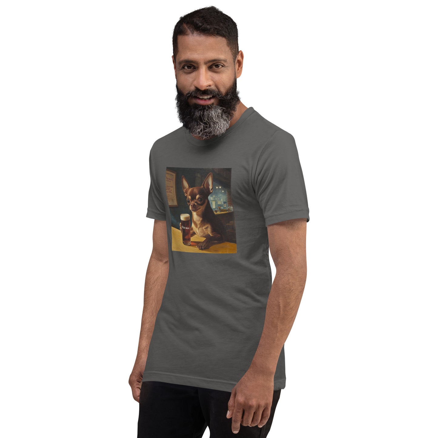 Chihuahua in the canteen Unisex t-shirt