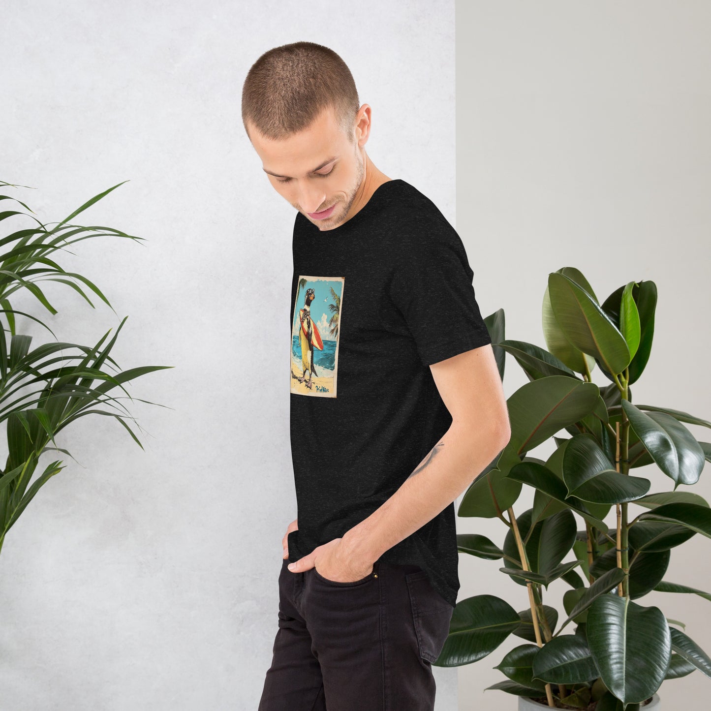 Surfer penguin Unisex t-shirt