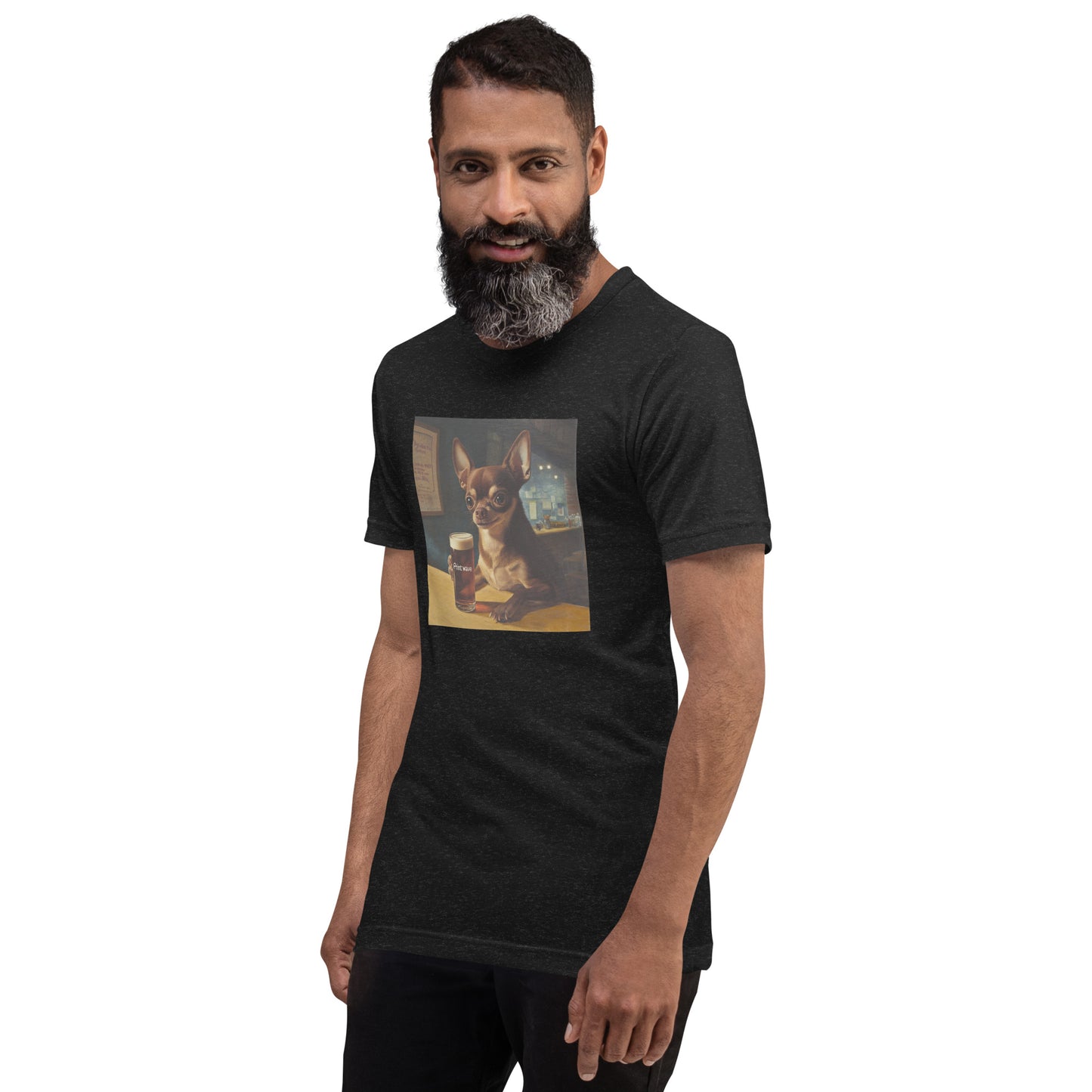 Chihuahua in the canteen Unisex t-shirt