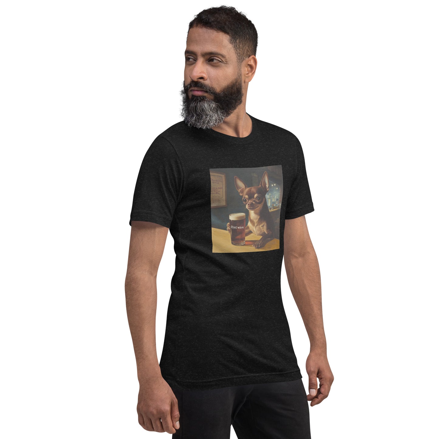 Chihuahua in the canteen Unisex t-shirt