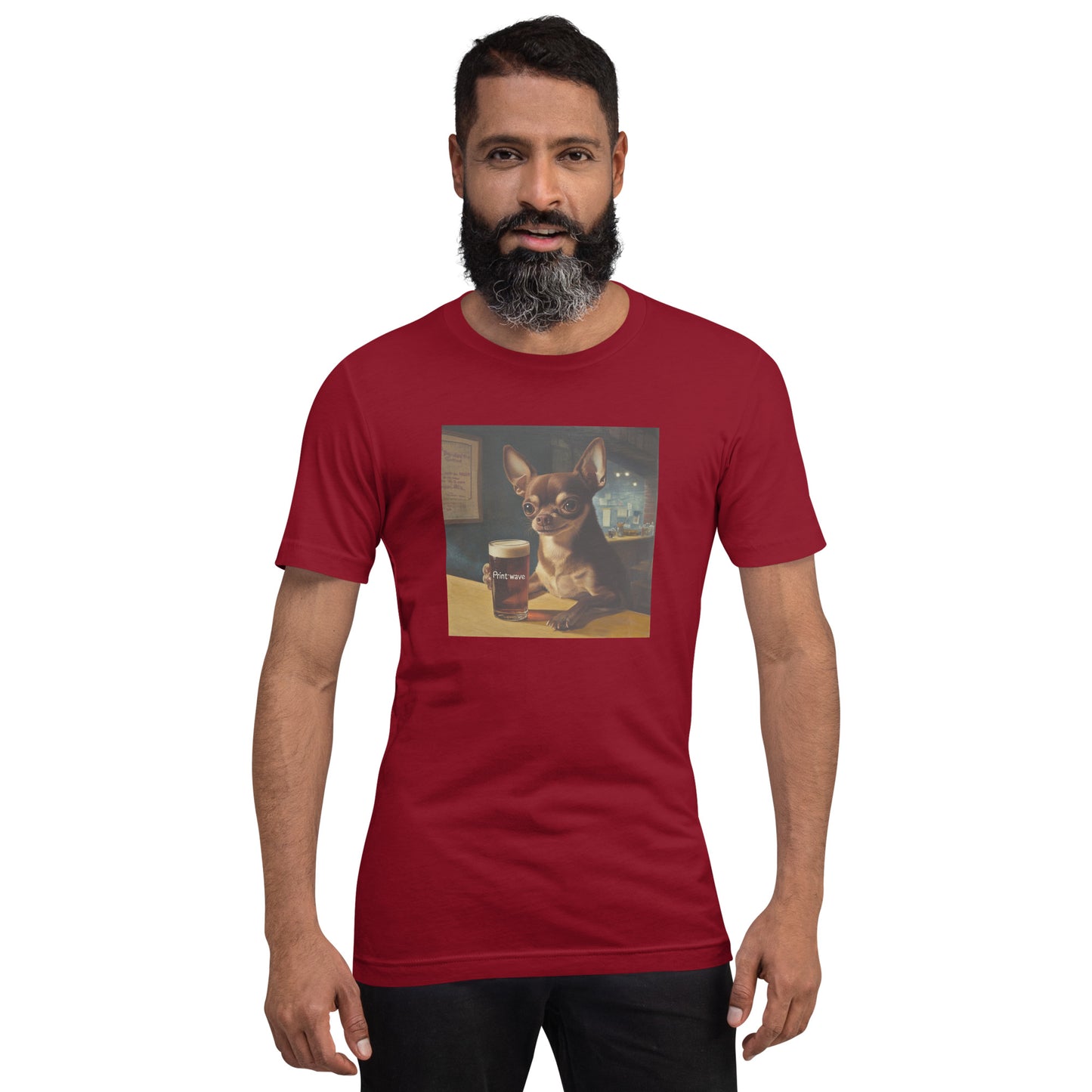 Chihuahua in the canteen Unisex t-shirt
