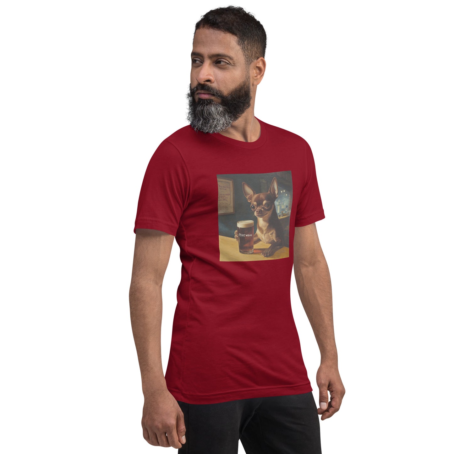 Chihuahua in the canteen Unisex t-shirt