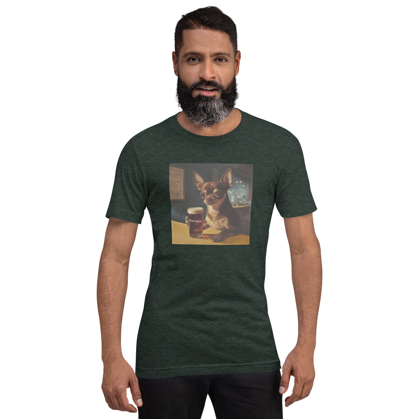 Chihuahua in the canteen Unisex t-shirt