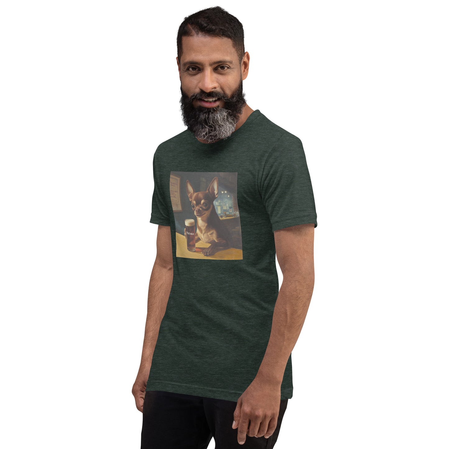 Chihuahua in the canteen Unisex t-shirt