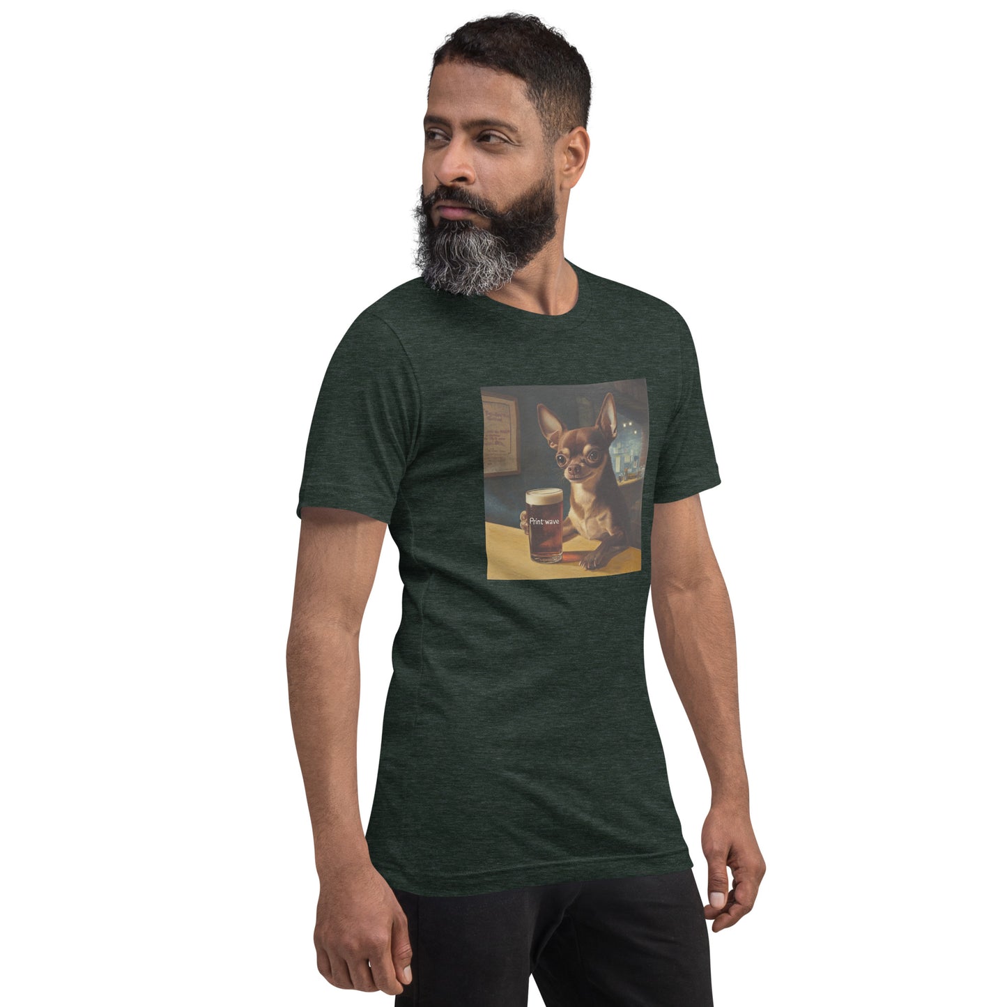 Chihuahua in the canteen Unisex t-shirt