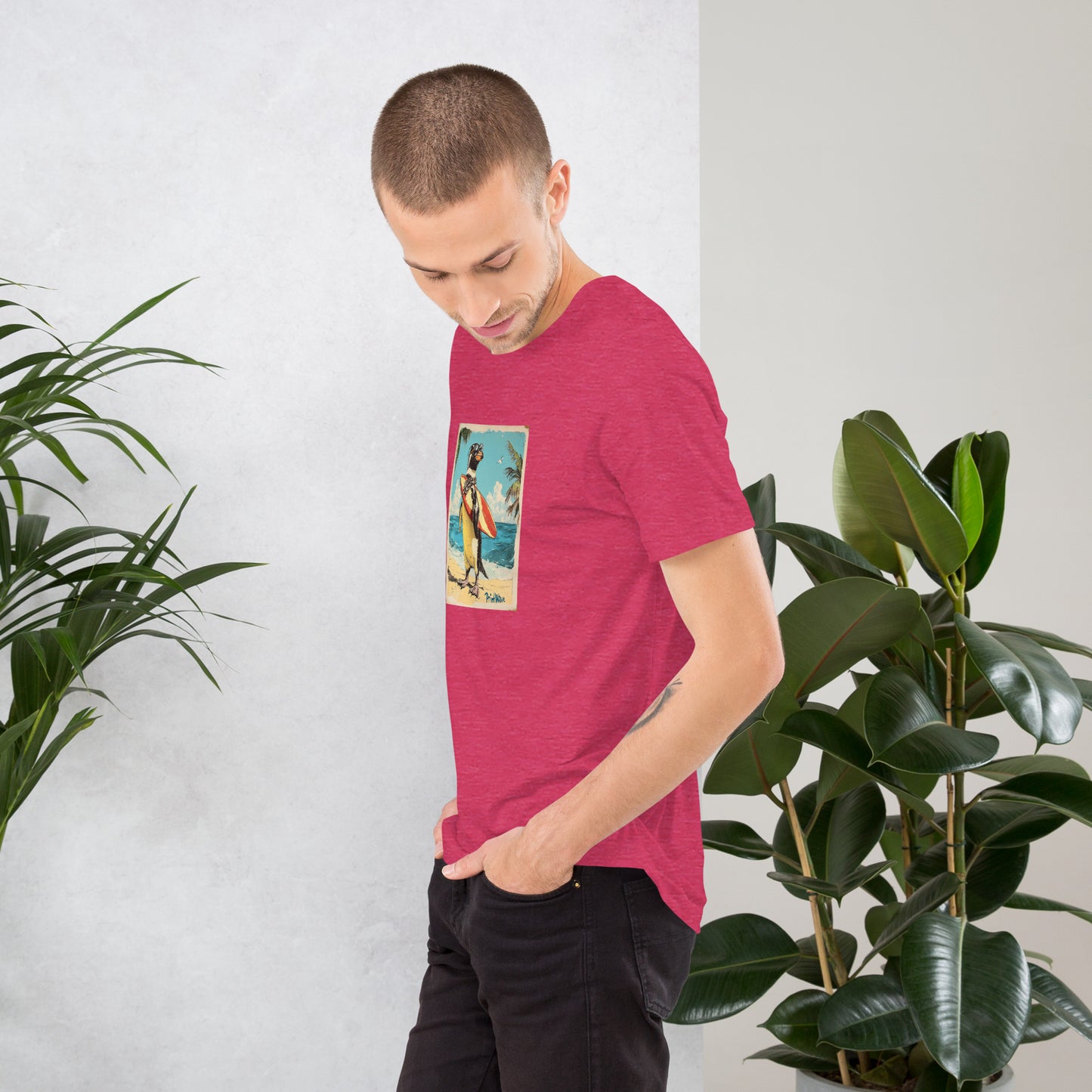 Surfer penguin Unisex t-shirt