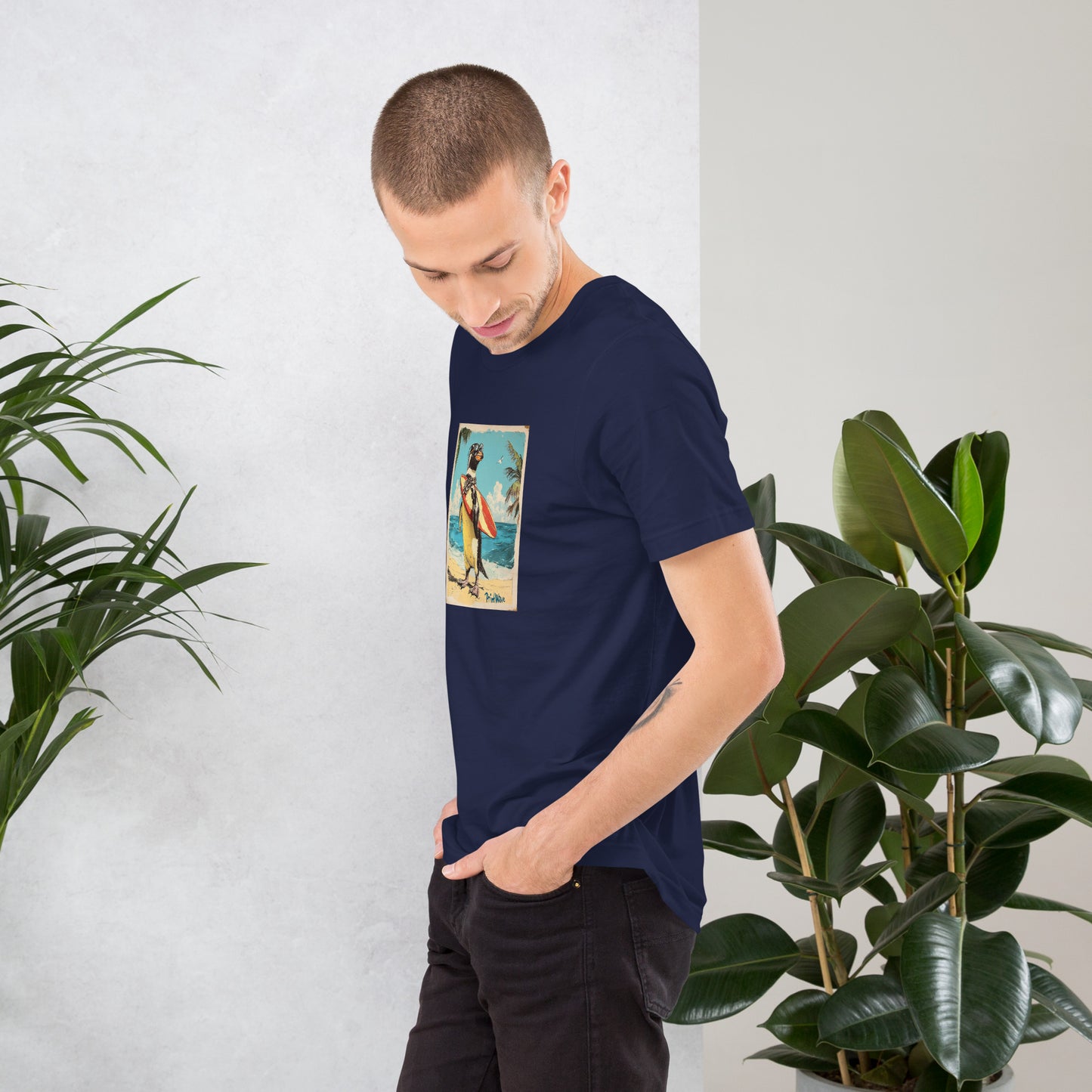 Surfer penguin Unisex t-shirt