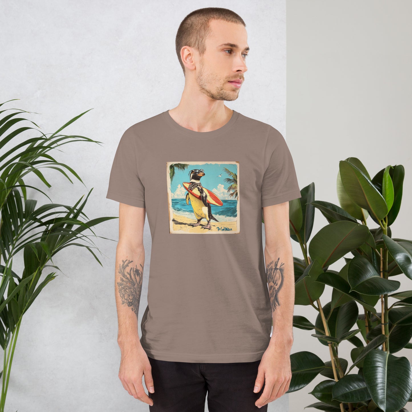 Surfer penguin Unisex t-shirt