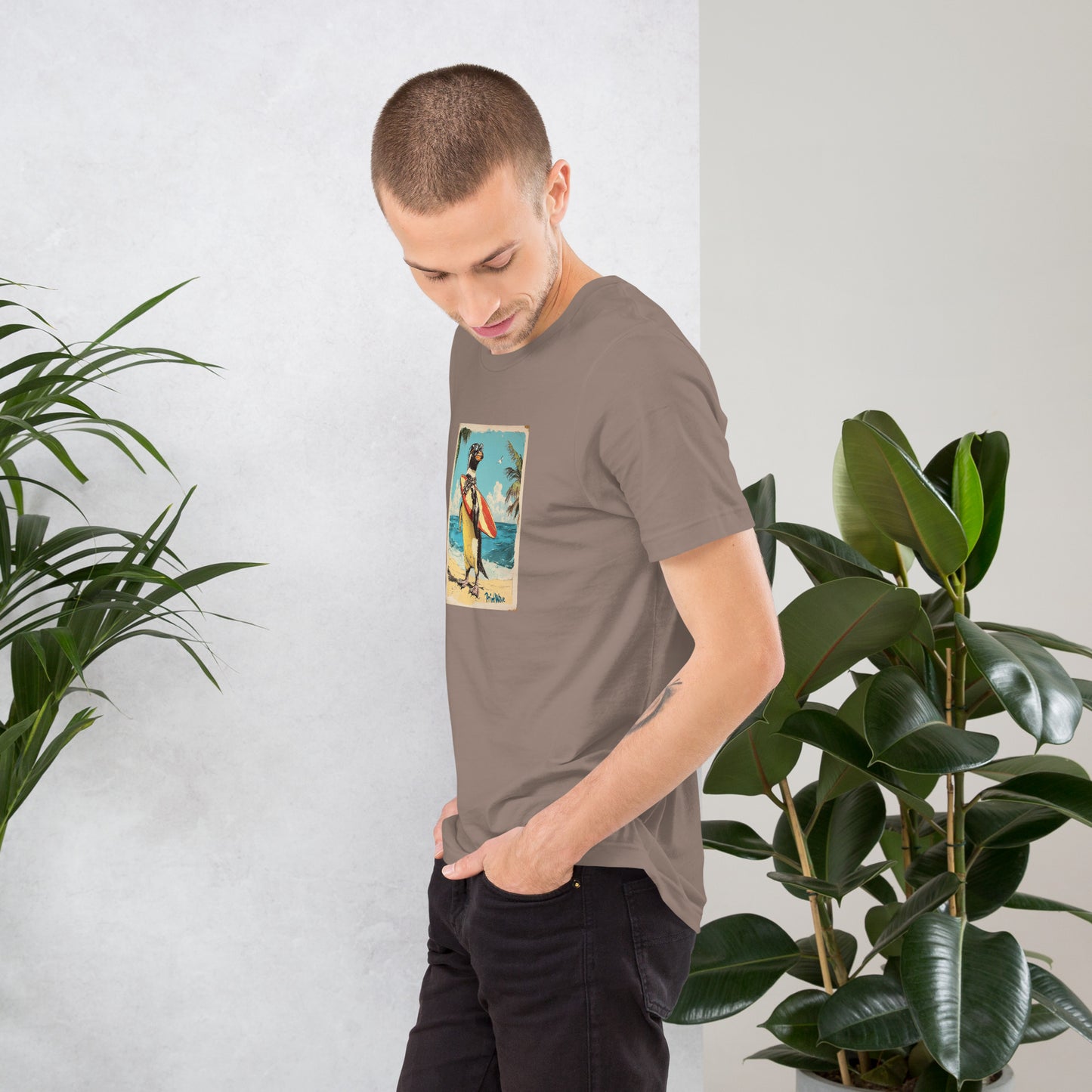 Surfer penguin Unisex t-shirt