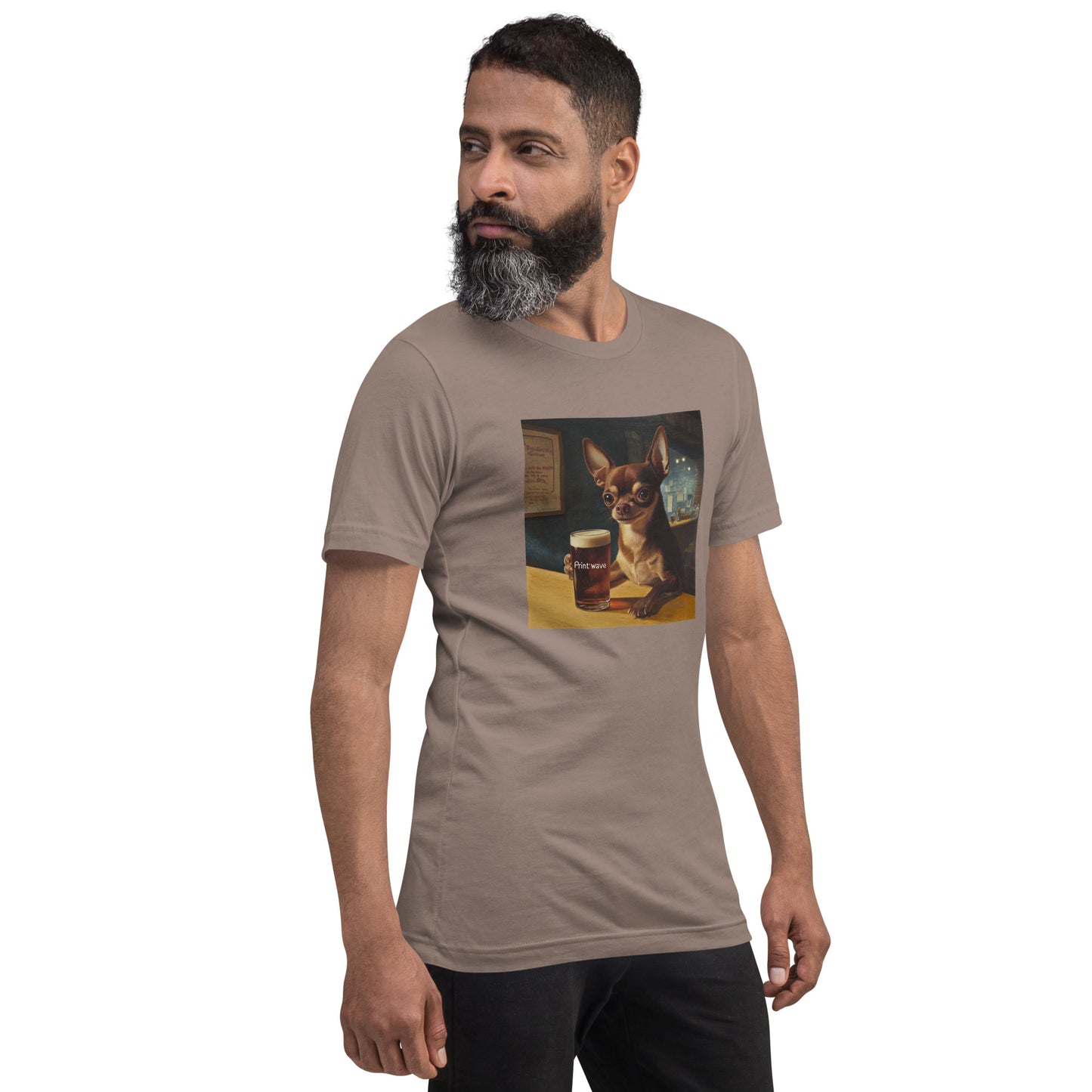 Chihuahua in the canteen Unisex t-shirt
