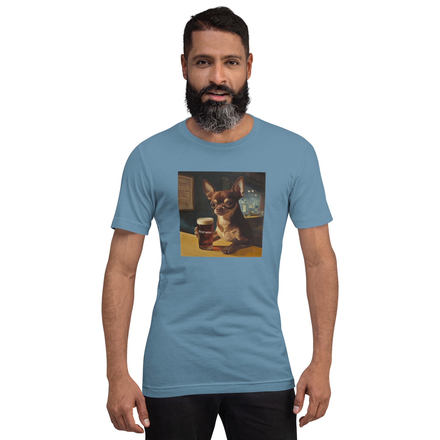 Chihuahua in the canteen Unisex t-shirt