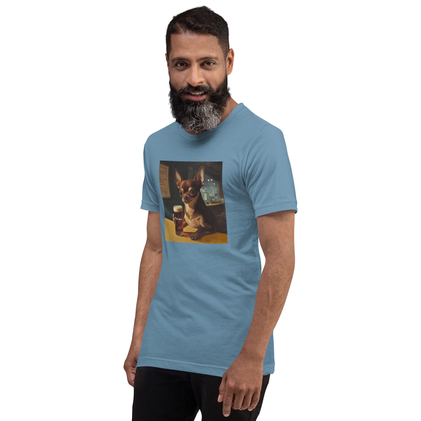 Chihuahua in the canteen Unisex t-shirt