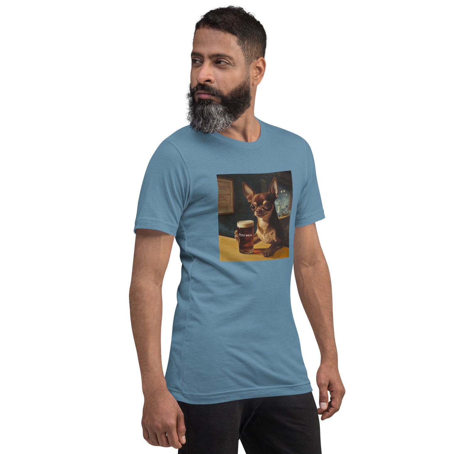 Chihuahua in the canteen Unisex t-shirt