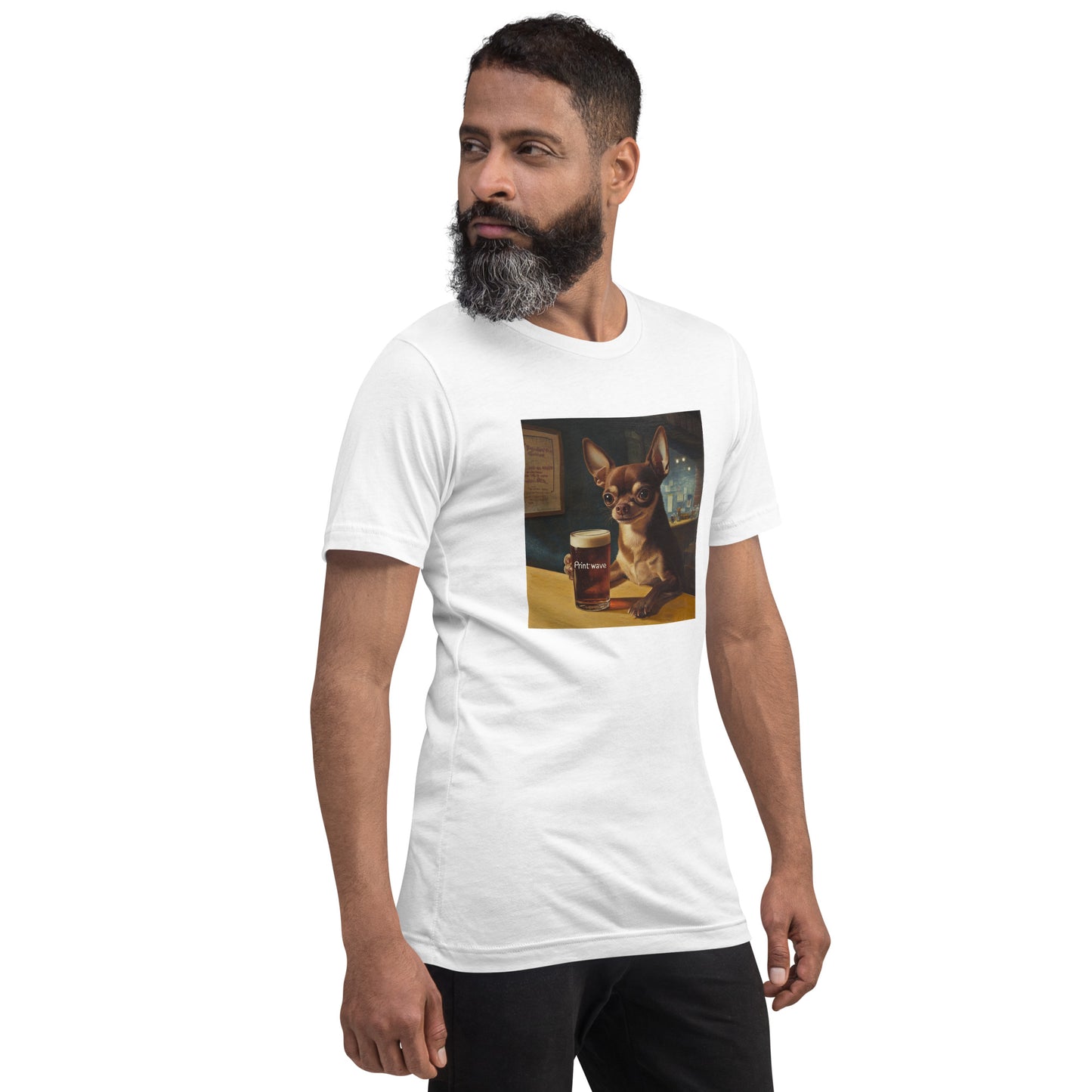 Chihuahua in the canteen Unisex t-shirt