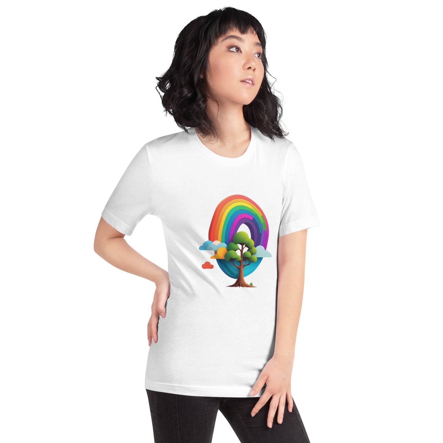 Rainbow tree Unisex t-shirt