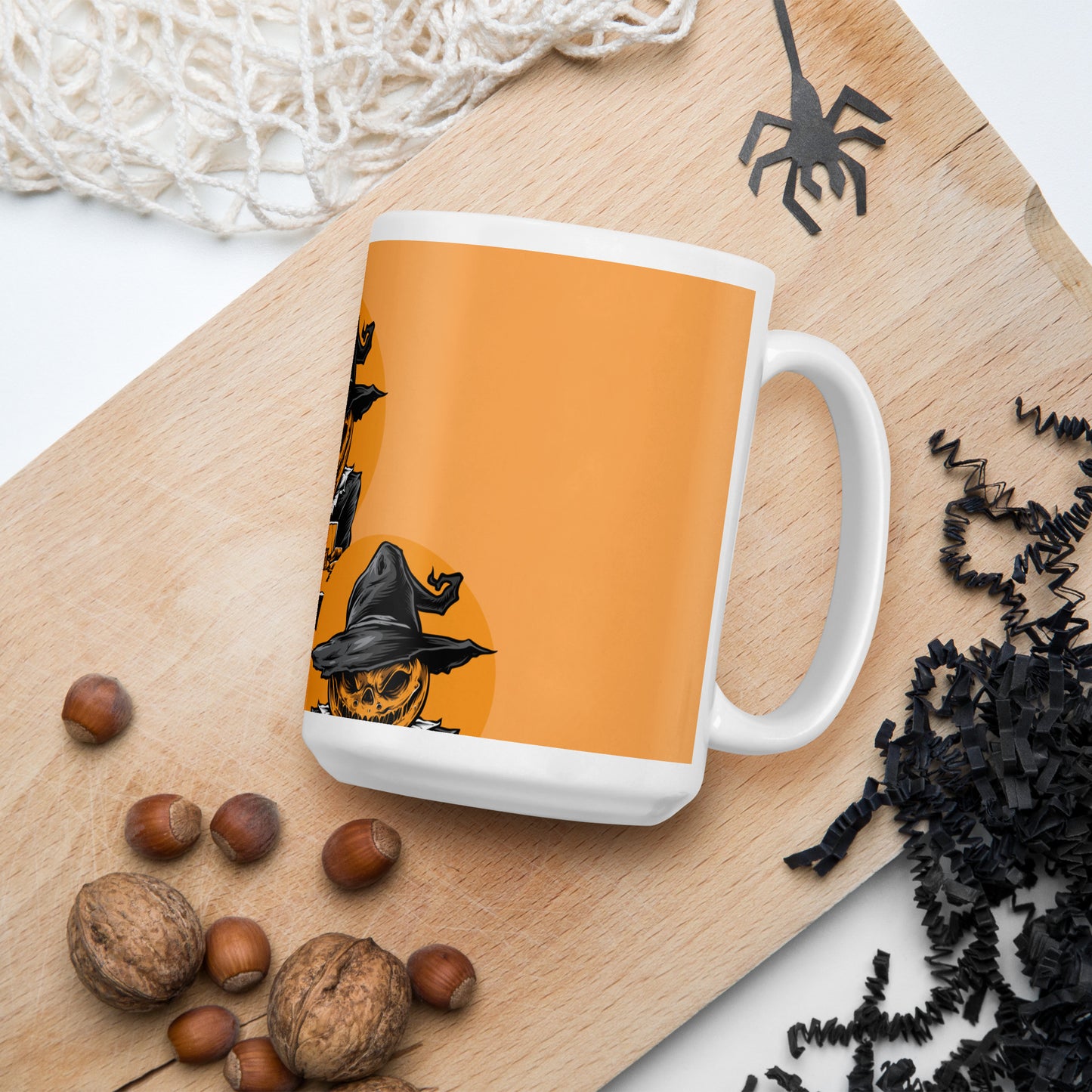 Happy Haloween's Day White glossy mug