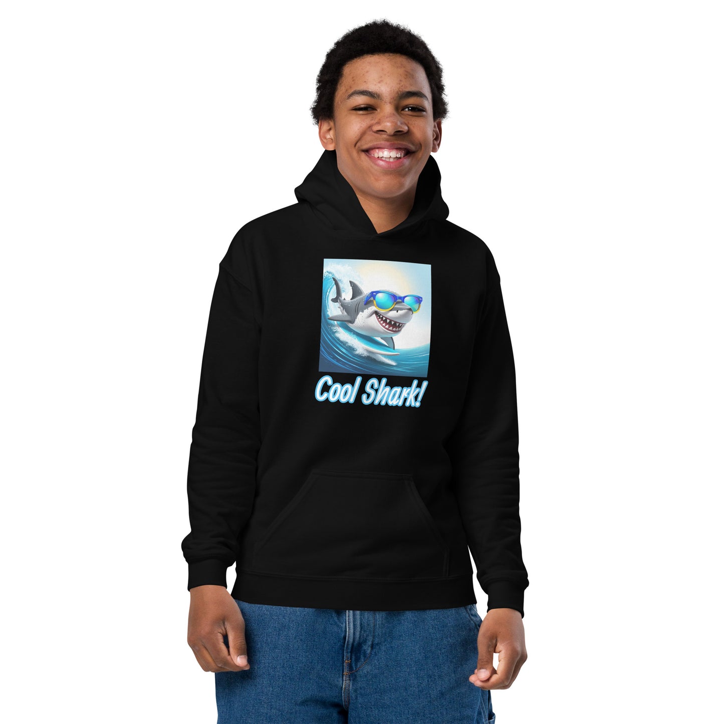 Cool shark Youth heavy blend hoodie