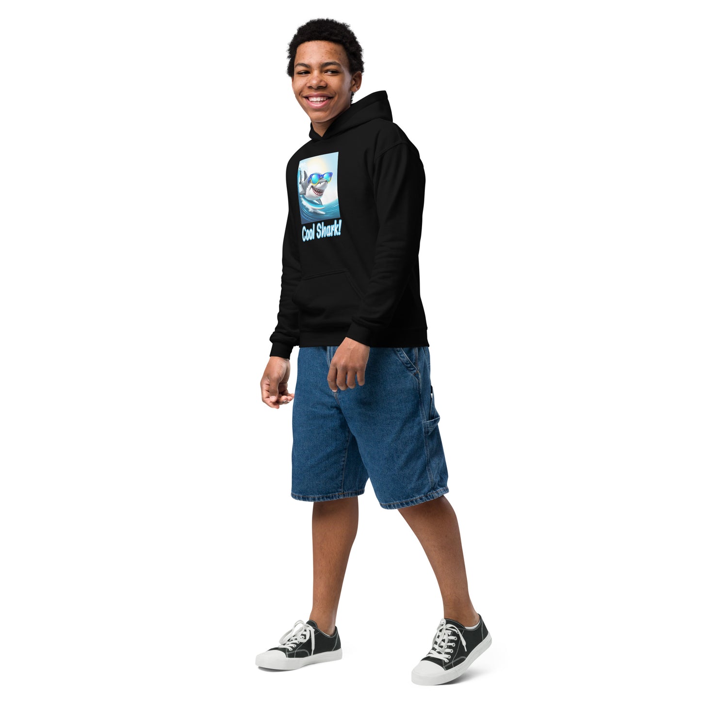 Cool shark Youth heavy blend hoodie