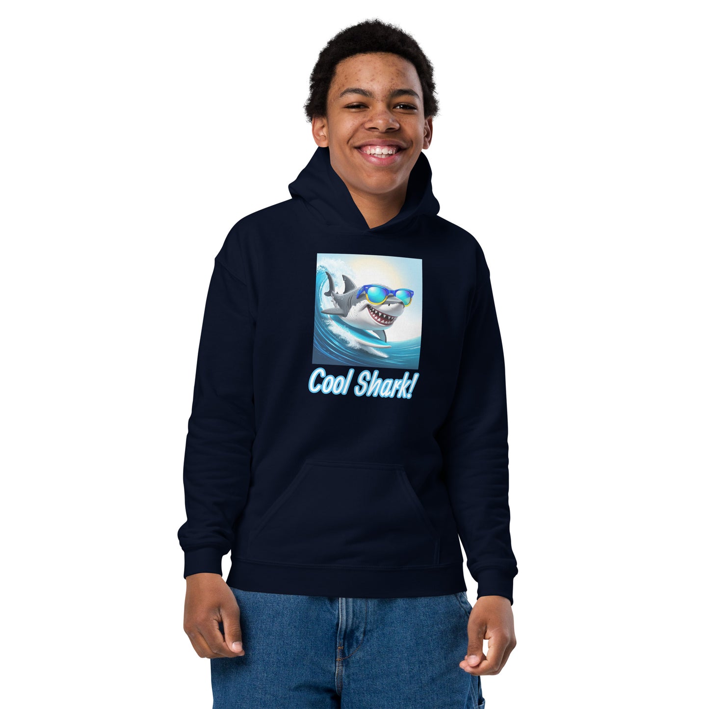 Cool shark Youth heavy blend hoodie