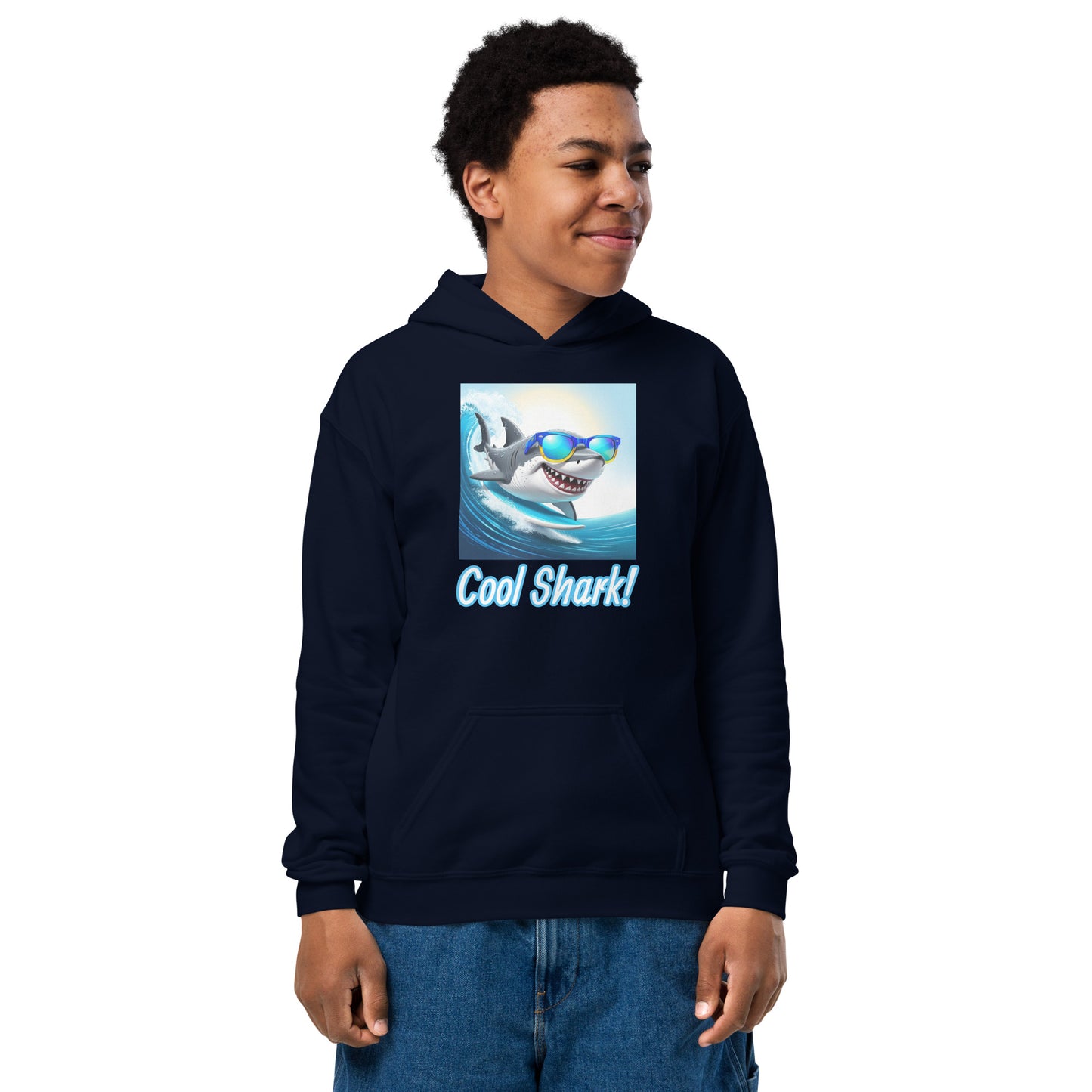 Cool shark Youth heavy blend hoodie