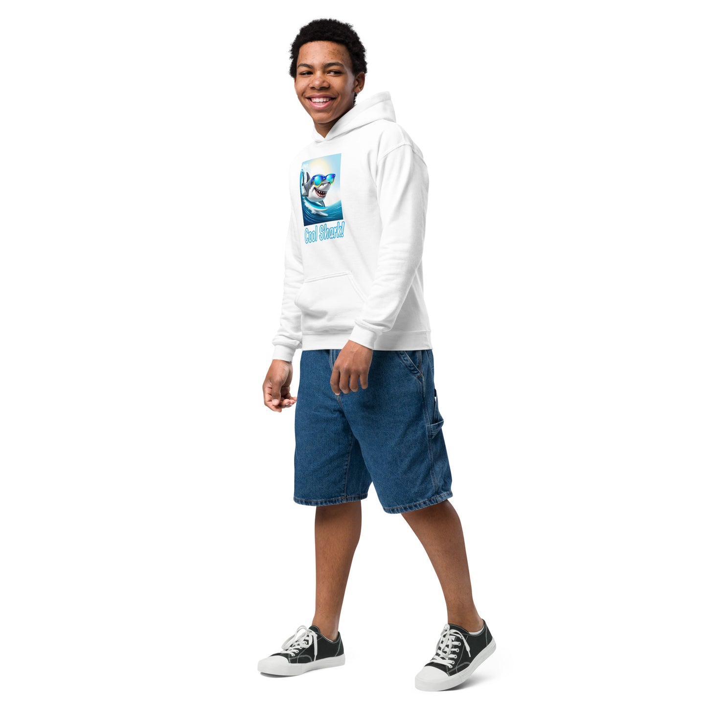 Cool shark Youth heavy blend hoodie