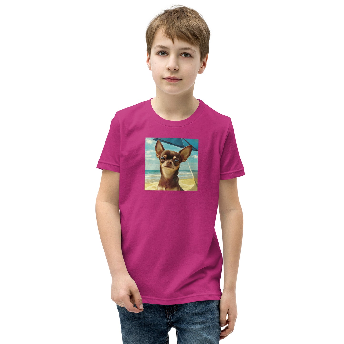 Chihuahua sunbathing Youth Short Sleeve T-Shirt