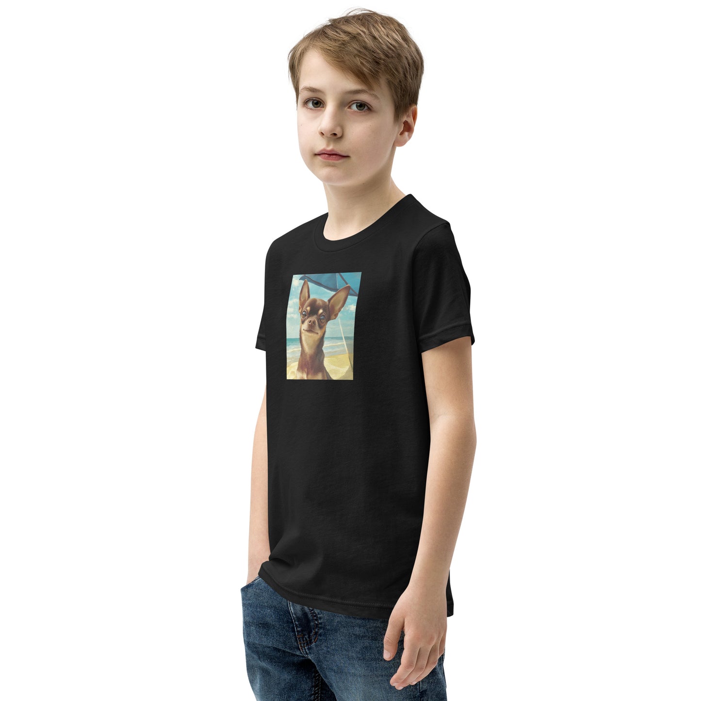 Chihuahua sunbathing Youth Short Sleeve T-Shirt