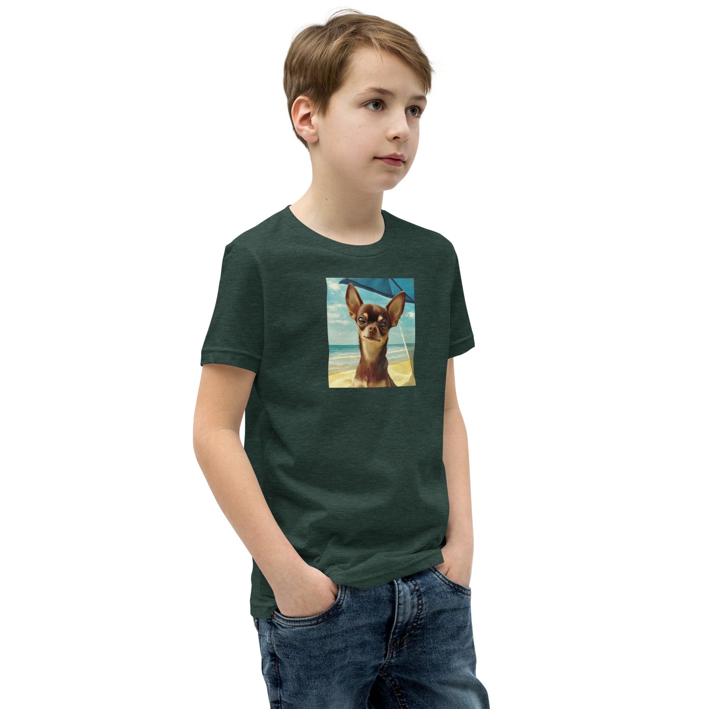 Chihuahua sunbathing Youth Short Sleeve T-Shirt