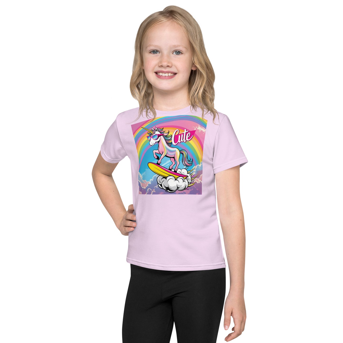 Unicorn Cute Kids crew neck t-shirt